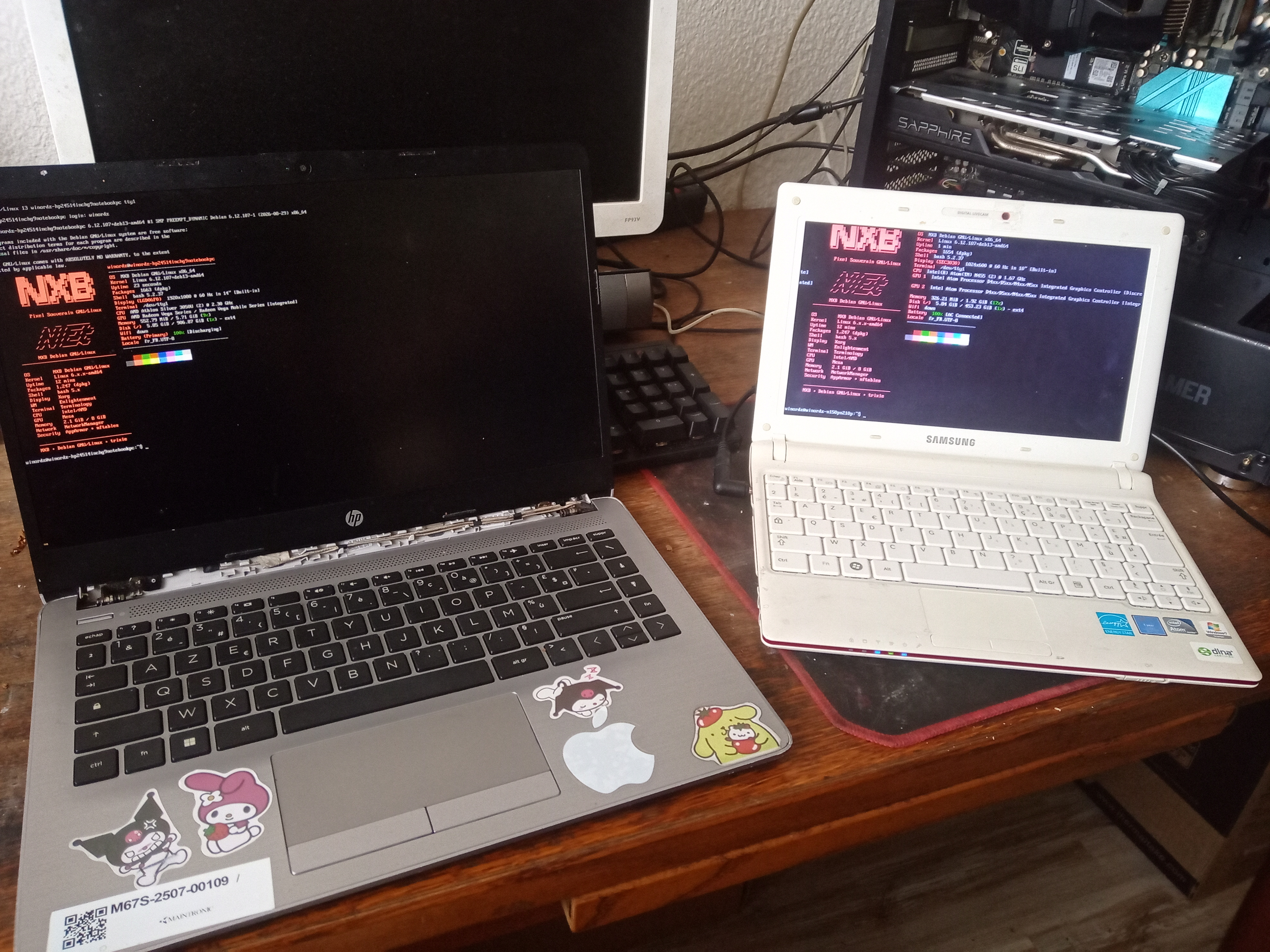 Tests NXB-Debian sur multi-postes atelier